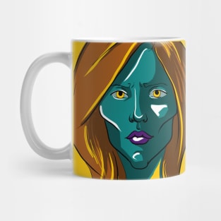 Blue woman Mug
